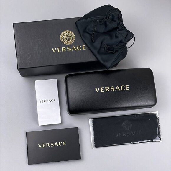 Versace VE2257 100287 Sunglasses Gold Dark Grey Metal Pilot Unisex - Picture 11 of 14